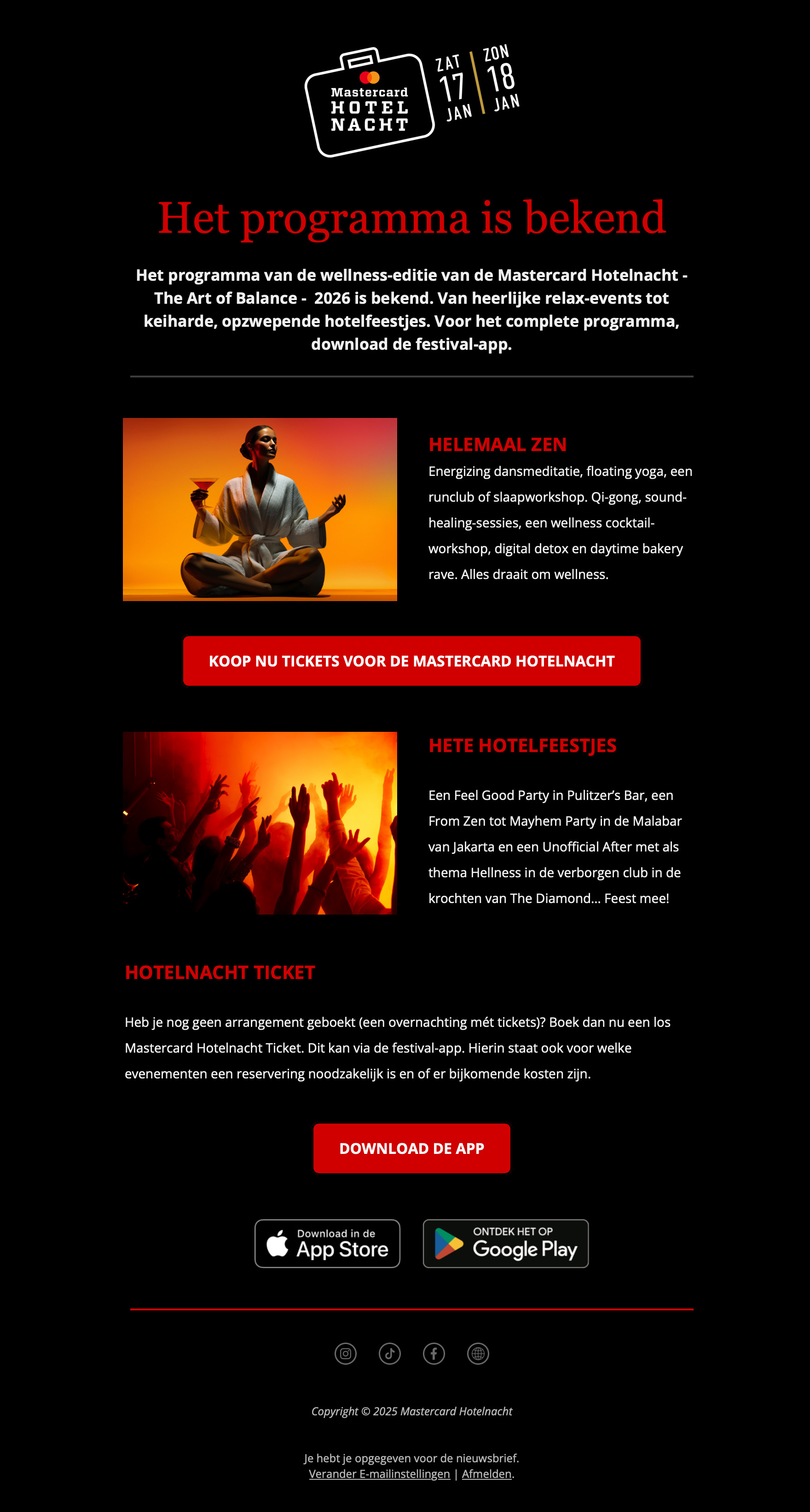 Newsletter Hotelnacht 2026